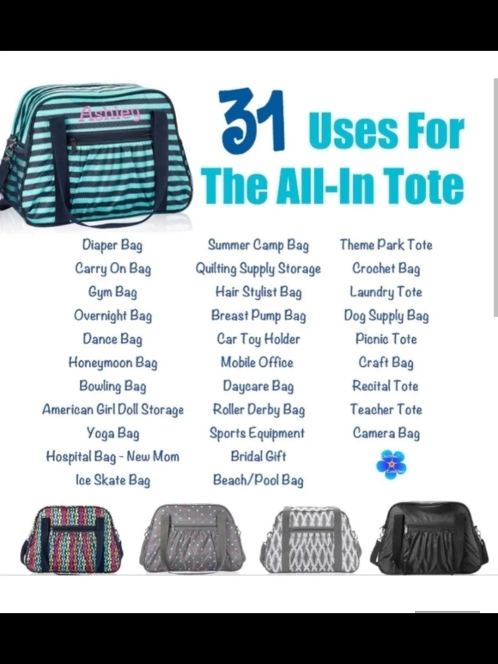 thirty-one Multicolor Geometric Tote with Black Straps - Picture 2 of 12